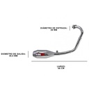 ESCAPE MOTO YAMAHA XTZ 125 ST2 CROMO DEPORTIVO POR ABAJO PAOLUCCI (EM125XTZ-22-C/D-DOWN)