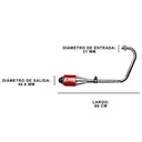 ESCAPE MOTO ZANELLA RX 150 CROMO ROJO DEPORTIVO PAOLUCCI (EM150RX-22-D)