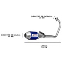 ESCAPE ZANELLA RX 150CC ST2 INOX STYLE AZUL PAOLUCCI (EM150RX24-AZ)