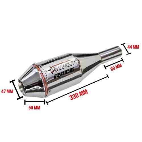 SILENCIADOR 150 ST2 CROMO (HASTA 250CC TIPO TITAN)