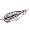 SILENCIADOR 150 ST2 CROMO (HASTA 250CC TIPO TITAN)