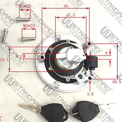 TAPA DE TANQUE SUZUKI GIXXER 150 (+5 TORNILLO) STD