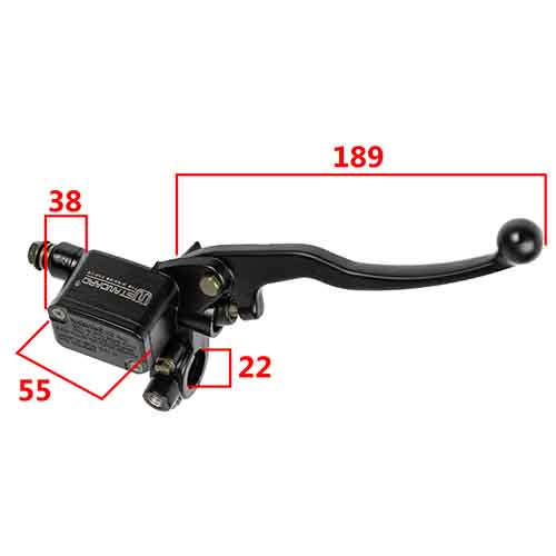 MANIJA DE FRENO + SOPORTE CON BOMBA BAJAJ ROUSER NS 200 STD