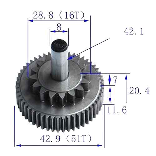 ENGRANAJE NEUTRO BURRO DE ARRANQUE YAMAHA NEW CRYPTON STD