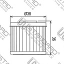 FILTRO DE ACEITE HONDA CRF 450 04-10 STD