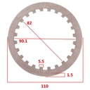SEPARADOR DE EMBRAGUE HONDA STORM/125 CG (JGO 4PCS) STD