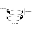 PASTILLA DE FRENO HONDA XR250/600 DEL. M/V (H. XR250/600 F) FA125 STD