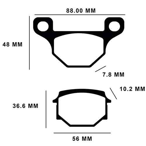 PASTILLA DE FRENO MOTOMEL CUSTOM 200 / SKUA 250 FA93 STD