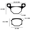 PASTILLA DE FRENO MOTOMEL CUSTOM 200 / SKUA 250 FA93 STD