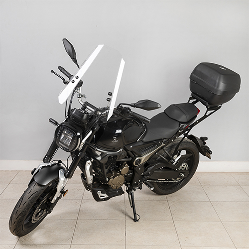 PARABRISA UNIVERSAL ENDURO ADVENTURE EVO RECTO (CRISTAL) CON SOPORTES 3MM MTC