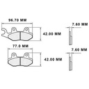 PASTILLA DE FRENO YAMAHA XTZ 125/XTZ 250 DEL C/CUERNO IZQ (NX125) FA135 STD