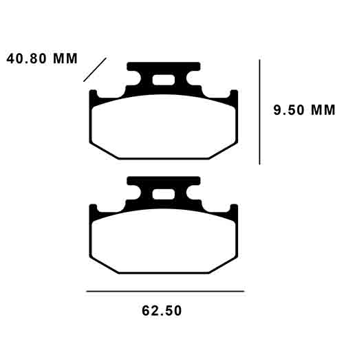 PASTILLA DE FRENO YAMAHA YBR250/XTZ250/FZ250/YS250 TRAS (YBR250) FA152 STD