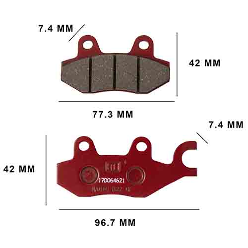 PASTILLA DE FRENO CERAMICA GILERA SMASH/YBR/EN/CBX C/CUE (H.WAVE) FA165 STD