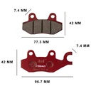 PASTILLA DE FRENO CERAMICA GILERA SMASH/YBR/EN/CBX C/CUE (H.WAVE) FA165 STD
