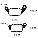 PASTILLA DE FRENO CERAMICA YAMAHA YBR125 ED FACTOR /NEW CRYPTON/R15 FA464 STD
