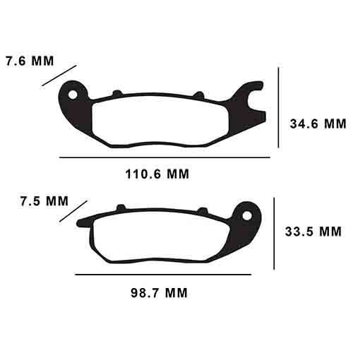 PASTILLA DE FRENO HONDA CG150 NEW TITAN 2015-2019 DEL. (H.CG150) FA375 STD
