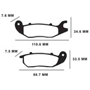 PASTILLA DE FRENO HONDA CG150 NEW TITAN 2015-2019 DEL. (H.CG150) FA375 STD