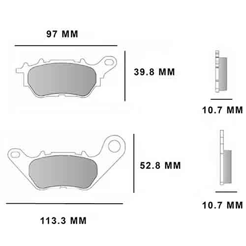PASTILLA DE FRENO HONDA NEW WAVE 110/110 S/SZ150 RR (WAVE 110S) FA655 STD