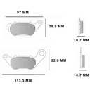 PASTILLA DE FRENO HONDA NEW WAVE 110/110 S/SZ150 RR (WAVE 110S) FA655 STD