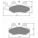 PASTILLA DE FRENO CERAMICA Y. XTZ 125/250 DEL C/CUERNO IZQ (NX125) FA135 STD
