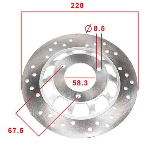 DISCO DE FRENO DELANTERO MOTOMEL VX150 STD
