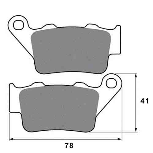 PASTILLA DE FRENO BAJAJ ROUSER NS 200 / KTM 200 390 DUKE TRASERA (Y.FZ-2) FA208 STD