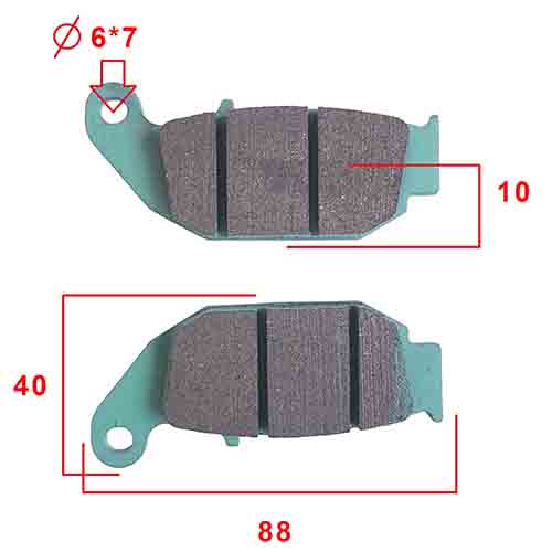 PASTILLA DE FRENO HONDA CB190R TRAS/CB250 TWISTER 2017 TRASERA FA629 STD