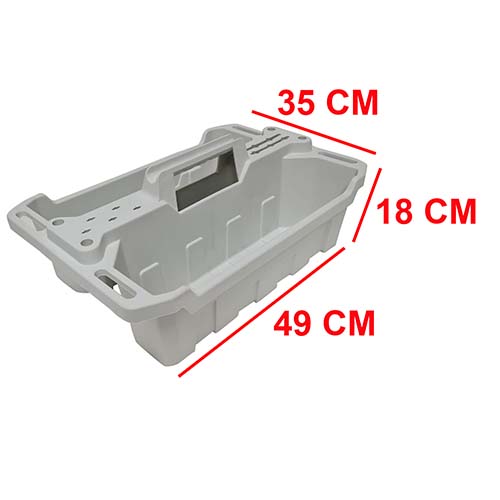 BANDEJA PORTA ELEMENTOS LIMPIEZA MULTIUSO BLANCA 49x35x18 PLASTICA VC (1121B)