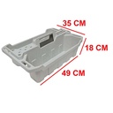 BANDEJA PORTA ELEMENTOS LIMPIEZA MULTIUSO BLANCA 49x35x18 PLASTICA VC (1121B)