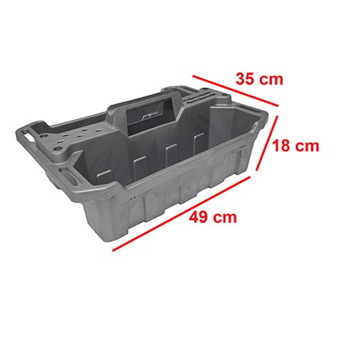 BANDEJA MULTIUSO GRIS 49x35x18 PLASTICA VC (1121G)