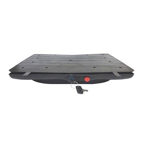 BASE DESMONTABLE EXTRAIBLE PARA CAJA DE DELIVERY - C/2 LLAVES KIT E INSTRUCTIVO PLASTICA VC (1099)