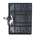 BASE DESMONTABLE EXTRAIBLE PARA CAJA DE DELIVERY - C/2 LLAVES KIT E INSTRUCTIVO PLASTICA VC (1099)