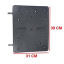 BASE DESMONTABLE EXTRAIBLE PARA CAJA DE DELIVERY - C/2 LLAVES KIT E INSTRUCTIVO PLASTICA VC (1099)