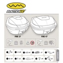 BAUL PORTA OBJETOS FIRE47 NEGRO 570X445X340 P/2 CASCOS REFLECT. TRASERO PLASTICA VC (1000)