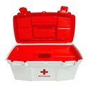 CAJA BOTIQUIN 19" BLANCA C/BAN TAPA ORG. 48x23x24 PLASTICA VC (1123)