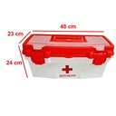 CAJA BOTIQUIN 19" BLANCA C/BAN TAPA ORG. 48x23x24 PLASTICA VC (1123)