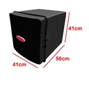 CAJA PARA DELIVERY LARGE NEGRA C/1 ESTANTE 41X41X50 PLASTICA VC (1026)