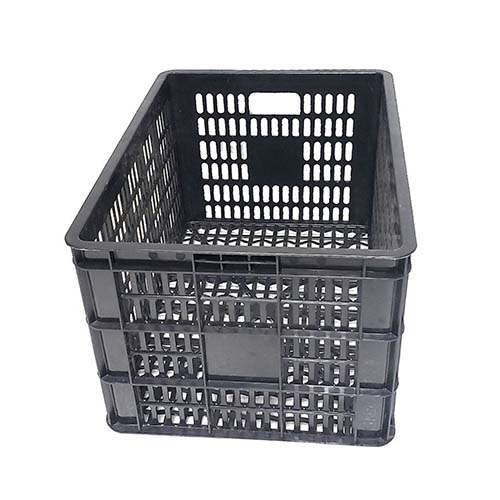 CANASTO PLASTICO 48X34X26  REFORZADO  MULTIUSO NEGRO PLASTICA VC (1109)