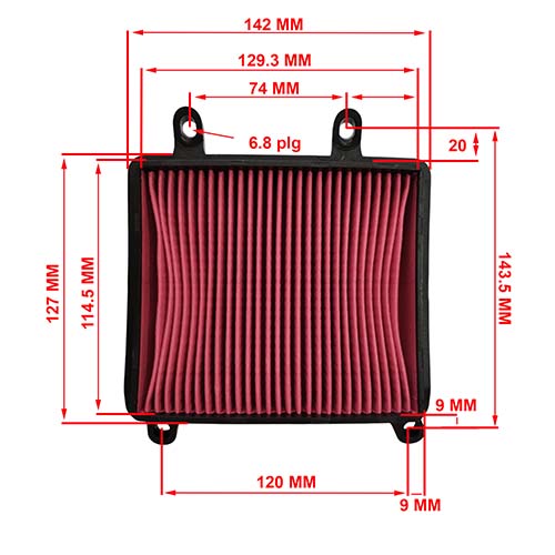 FILTRO DE AIRE HONDA XR190L STD