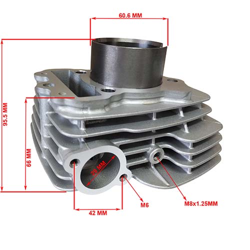 KIT CILINDRO + PISTON BAJAJ 150 BOXER (56mm) STD