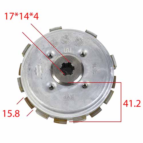 CAMPANA DE EMBRAGUE INTERIOR CON DISCOS HONDA C100 BIZ/WAVE STD