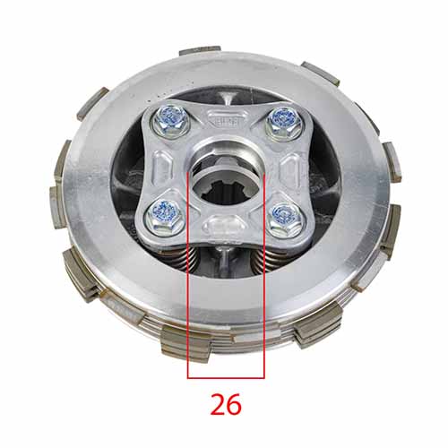 CAMPANA DE EMBRAGUE INTERIOR CON DISCOS HONDA C100 BIZ/WAVE STD