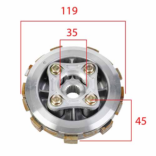 CAMPANA DE EMBRAGUE INTERIOR CON DISCOS HONDA XR150L STD