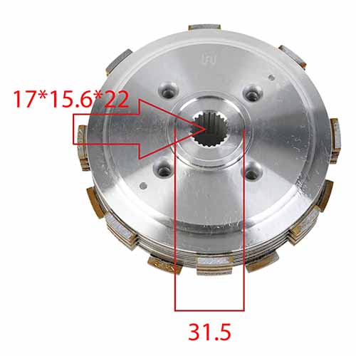 CAMPANA DE EMBRAGUE INTERIOR CON DISCOS HONDA XR150L STD