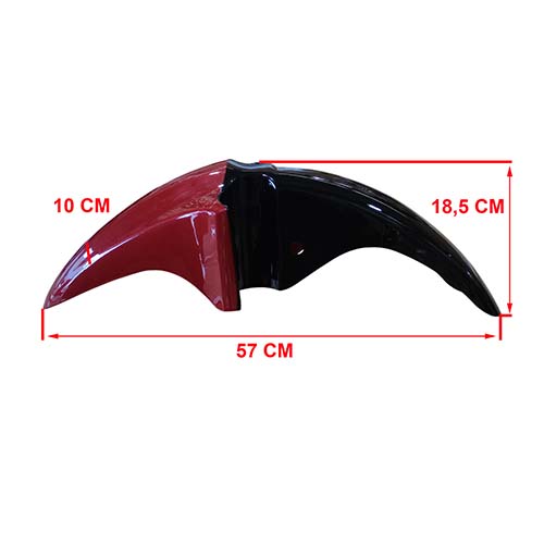 GUARDABARRO DEL. MOTOMEL NEW S2 TUBULAR ROJO OEM EXCLU