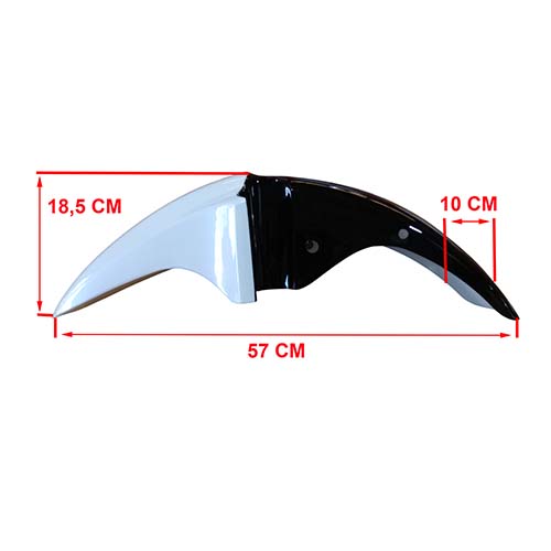 GUARDABARRO DEL. MOTOMEL NEW S2 TUBULAR BLANCO OEM EXCLU