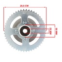 PORTACORONA COMPLETO MOTOMEL SKUA 200 C/CORONA DE 50D OEM