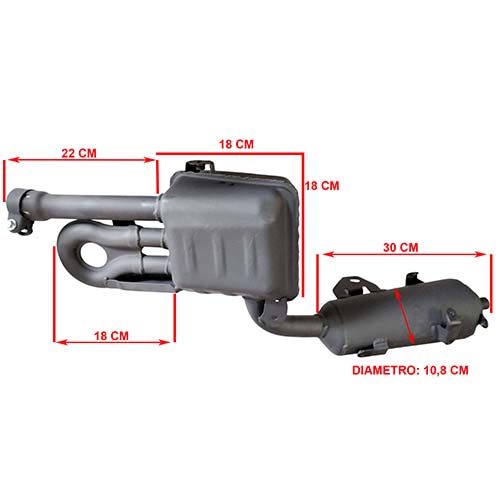CAÑO DE ESCAPE MOTOMEL SIRIUS 250 OEM