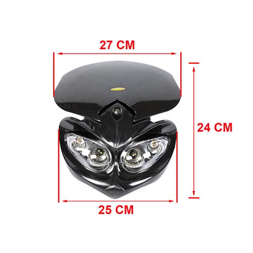 CUPULINA DELANTERA MODELO MOSCA UNIVERSAL NEGRA PLASTICA VC (602)