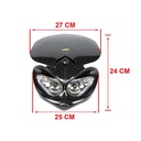 CUPULINA DELANTERA MODELO MOSCA UNIVERSAL NEGRA PLASTICA VC (602)